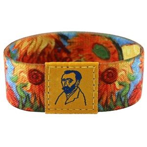 Classic Van Gogh Oil Painting Styles Wide Band Stretch Wristband Bracelet 18cm